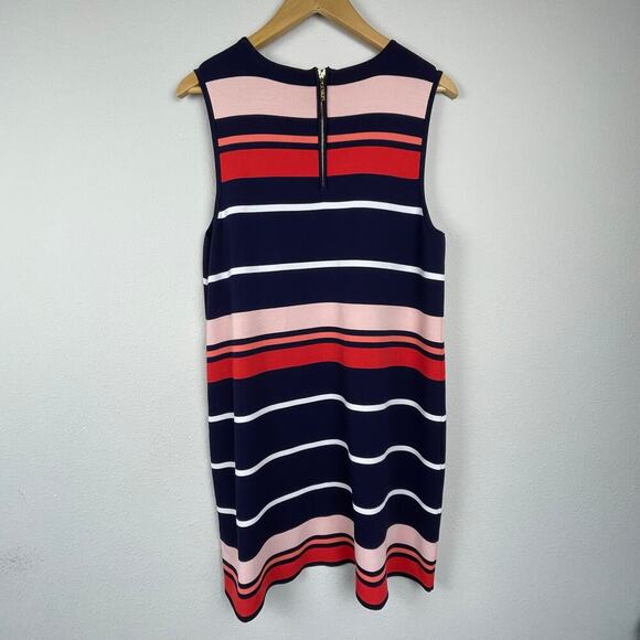 ELIZA J Striped Sleeveless Sheath Dress XL Rayon Blend Office Wear - Picture 4 of 9